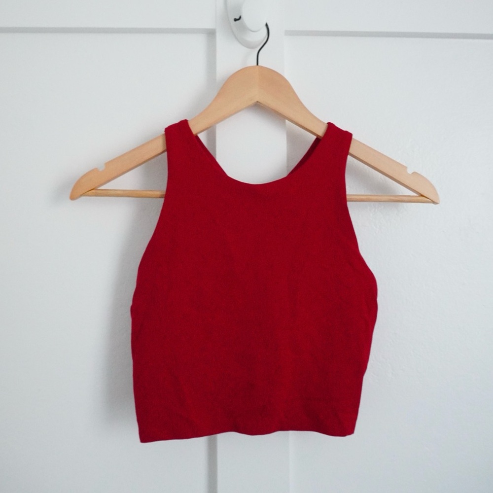 Athleta Conscious Crop Tank Red